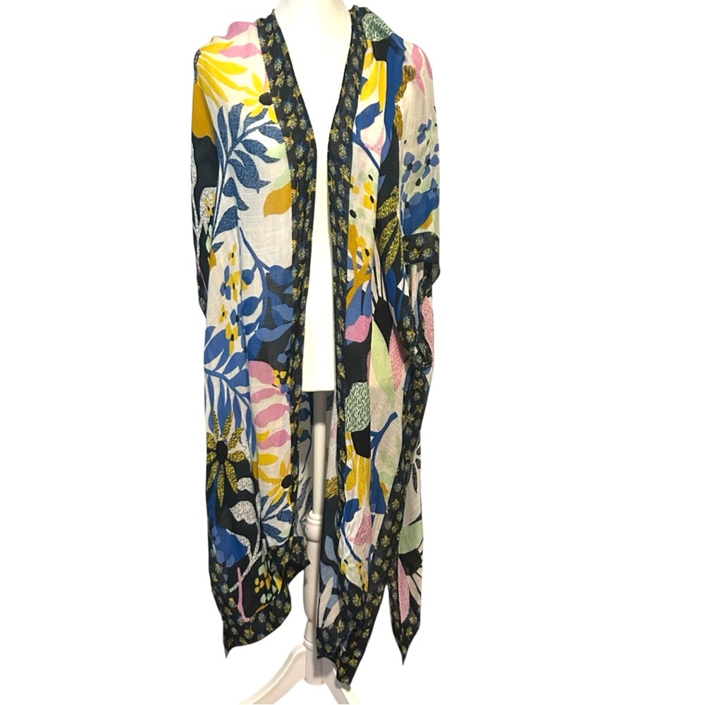 Rolfe Women's Multi Bold Print Summer‎ Long Line Kimono in OS